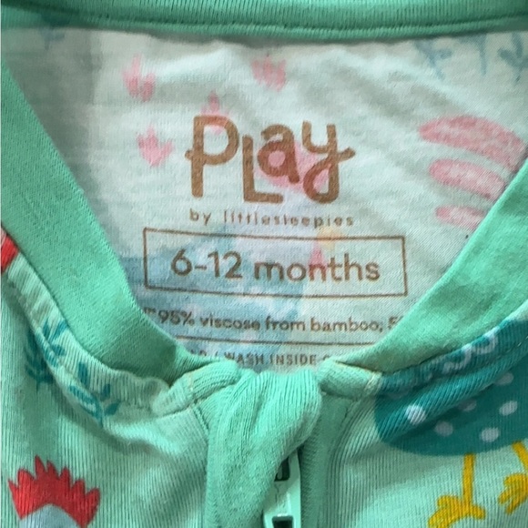 Little Sleepies Aqua Chicken Print Shortie - Picture 2 of 2